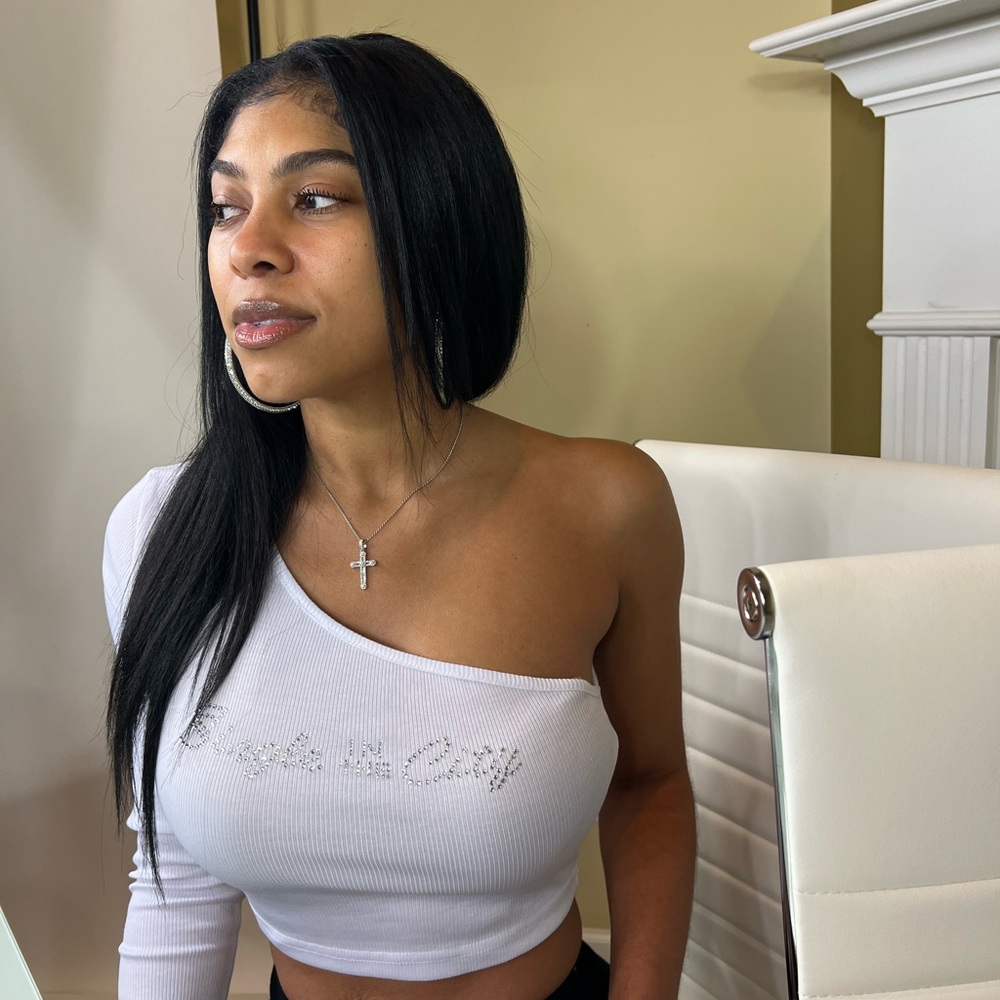 Sexy Off the shoulder crop top. Diamonds. New. Never been worn